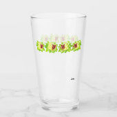 Glass Cup : Asiatische Blume mit Schmetterling Glas (Vorderseite)