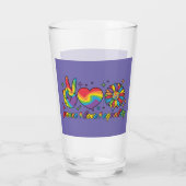 Glass Cup mit Gleichheit der Liebe Glas (Rückseite)