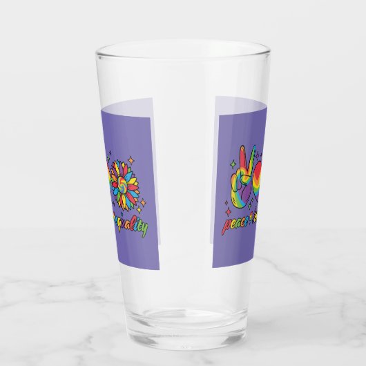 Glass Cup mit Gleichheit der Liebe Glas (Rechts)