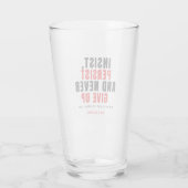 Glass Cup - Never Stop Glas (Rückseite)