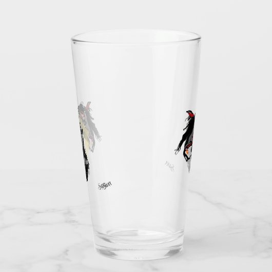 Glass Cup : Pferd mit Durst Glas (Links)