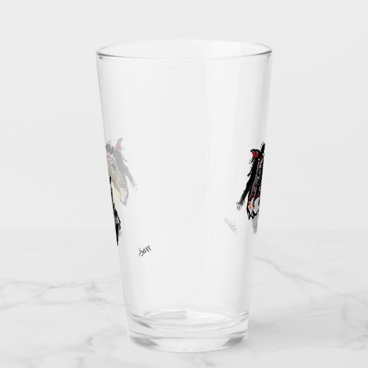 Glass Cup : Pferd mit Durst Glas (Rechts)