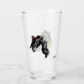 Glass Cup : Pferd mit Durst Glas (Vorderseite)