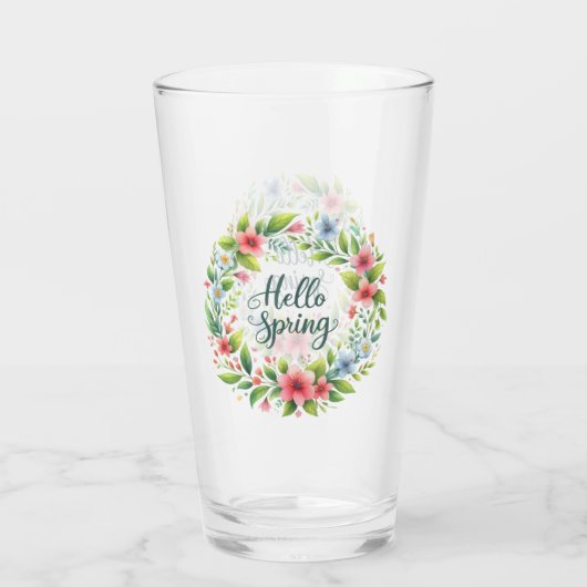 Glass Cup-Spring Floral Drinkware Glas (Rückseite)