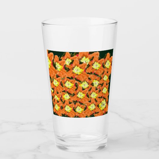 Glass Cup : Wilde Blume Glas (Vorderseite)