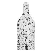 Glass Cutting Board - Black and White Splatters Schneidebrett (Vorderseite)