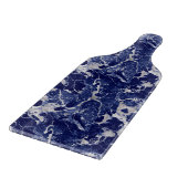 Glass Cutting Board - Blue & Silver Marble Pattern Schneidebrett (Ecke)