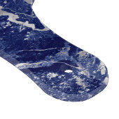 Glass Cutting Board - Blue & Silver Marble Pattern Schneidebrett (Ecke)