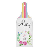 Glass Cutting Board bunt Streifen Elephant Schneidebrett (Vorderseite)