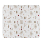 Glass Cutting Board - Christmas Pattern Schneidebrett (Vorderseite)