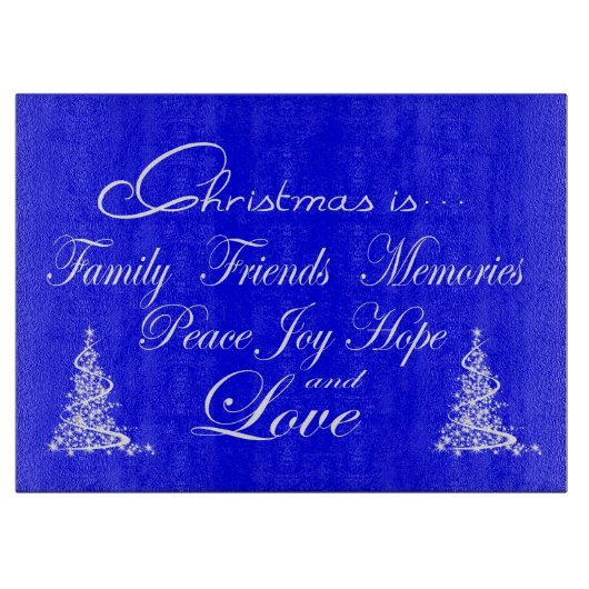 Glass Cutting Board/Christmas Schneidebrett (Vorderseite)