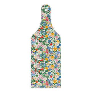 Glass Cutting Board - Happy Floral Flower Pattern. Schneidebrett