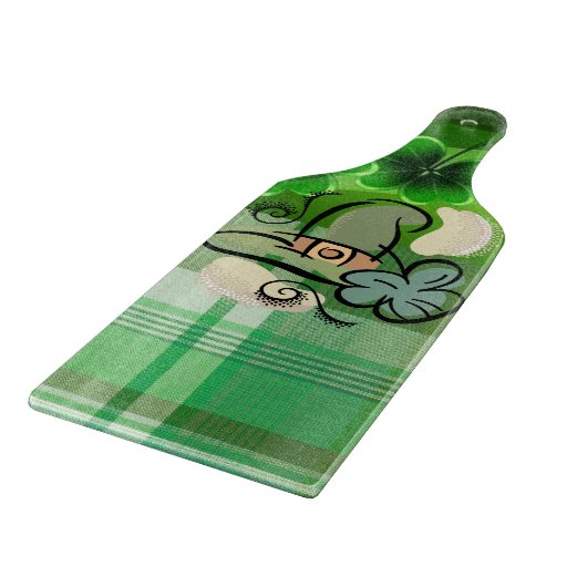 Glass Cutting Board Happy St. Patrick's Day Schneidebrett (Ecke)