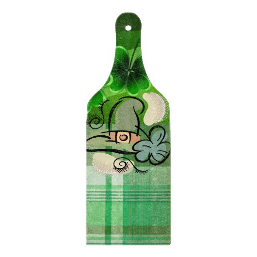 Glass Cutting Board Happy St. Patrick's Day Schneidebrett (Vorderseite)