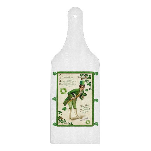 Glass Cutting Board Happy St. Patrick's Day Schneidebrett (Vorderseite)