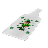 Glass Cutting Board Happy St. Patrick's Day Schneidebrett (Ecke)