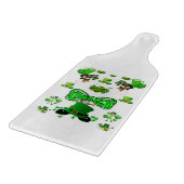 Glass Cutting Board Happy St. Patrick's Day Schneidebrett (Ecke)