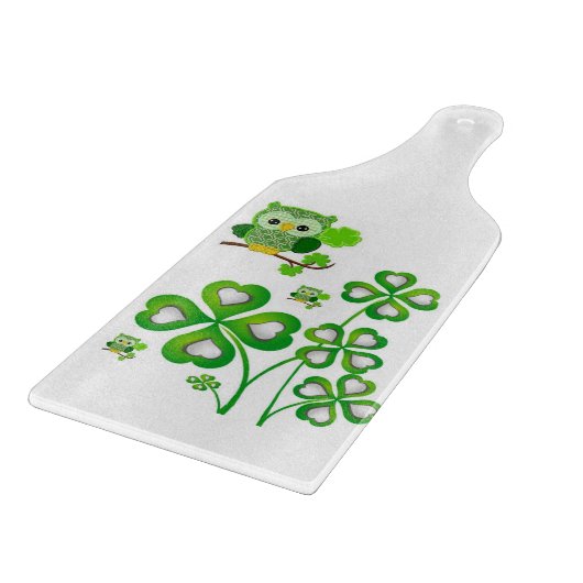 Glass Cutting Board Happy St. Patrick's Day Schneidebrett (Ecke)