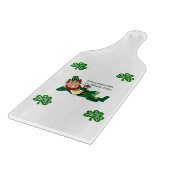 Glass Cutting Board Happy St. Patrick's Day Schneidebrett (Ecke)