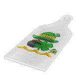 Glass Cutting Board Happy St. Patrick's Day Schneidebrett (Ecke)