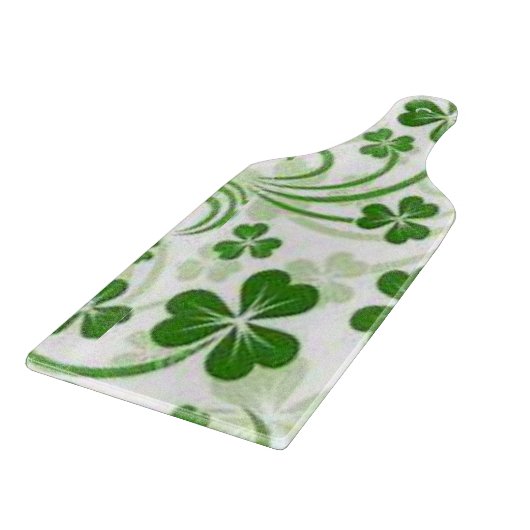 Glass Cutting Board Happy St. Patrick's Day Schneidebrett (Ecke)