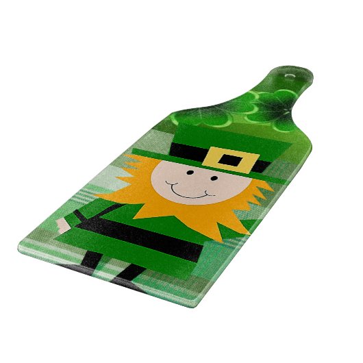 Glass Cutting Board Happy St. Patrick's Day Schneidebrett (Ecke)