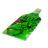 Glass Cutting Board Happy St. Patrick's Day Schneidebrett (Ecke)