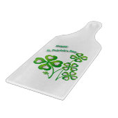 Glass Cutting Board Happy St. Patrick's Day Schneidebrett (Ecke)