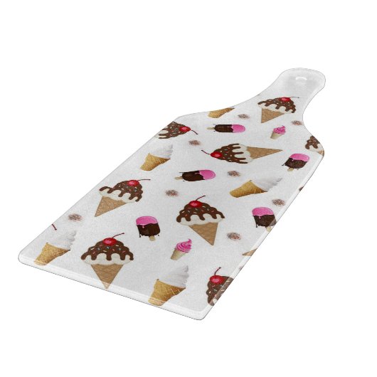 Glass Cutting Board Ice Creme Schneidebrett (Ecke)