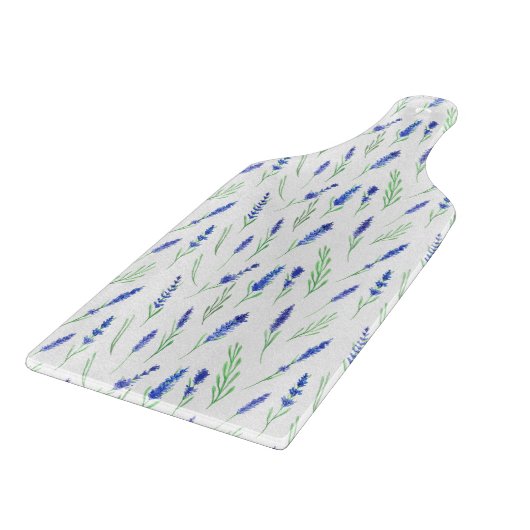 Glass Cutting Board - Lavender Pattern Schneidebrett (Ecke)