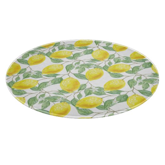Glass Cutting Board Lemons Schneidebrett (Ecke)