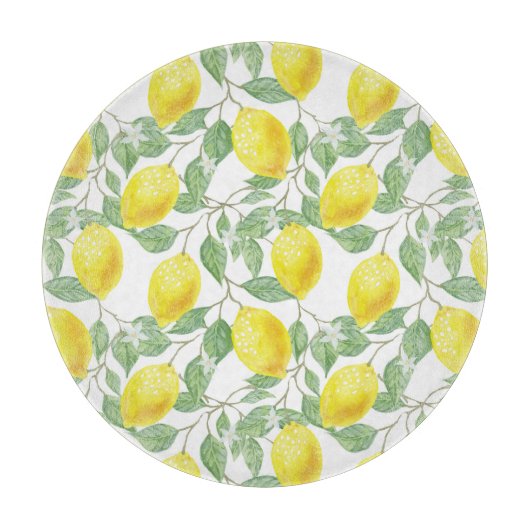 Glass Cutting Board Lemons Schneidebrett (Vorderseite)