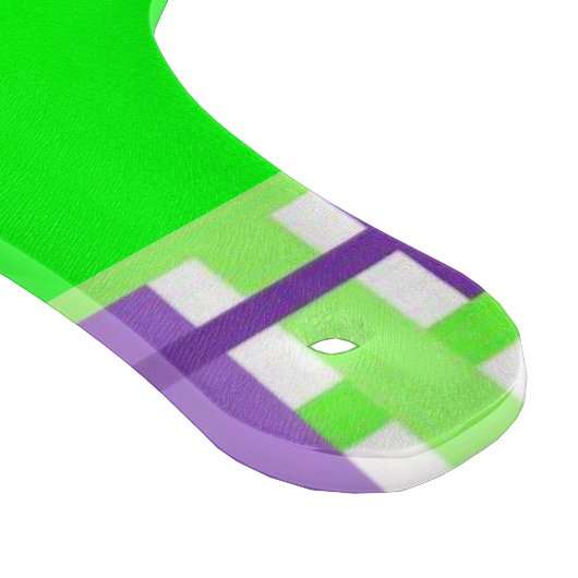 Glass Cutting Board Lila grünes Hühnchen Schneidebrett (Ecke)