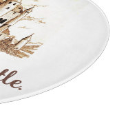 Glass Cutting Board - Meine Zuhause ist mein Schlo Schneidebrett (Ecke)