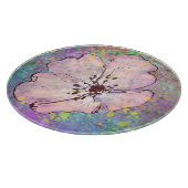 Glass Cutting Board mit Paint Spritzer & Blume Schneidebrett (Ecke)