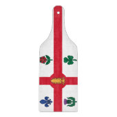 Glass cutting board paddle with flag Montreal Schneidebrett (Vorderseite)
