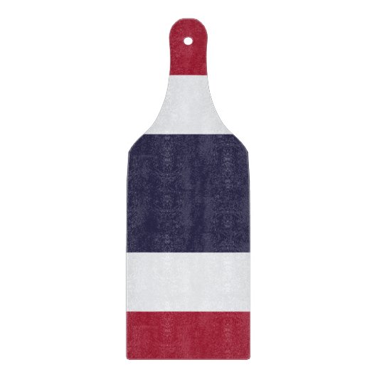 Glass cutting board paddle with flag of Thailand Schneidebrett (Vorderseite)