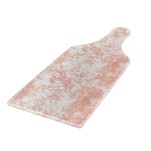Glass Cutting Board - Rose Gold Marble Pattern Schneidebrett (Ecke)