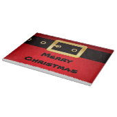 Glass Cutting Board/Santa Anzug Schneidebrett (Ecke)