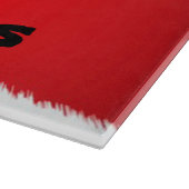 Glass Cutting Board/Santa Anzug Schneidebrett (Ecke)
