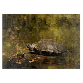 Glass Cutting Board - Schildkröte im Teich Schneidebrett