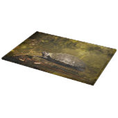 Glass Cutting Board - Schildkröte im Teich Schneidebrett (Ecke)