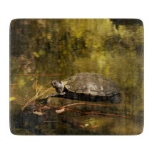 Glass Cutting Board - Schildkröte im Teich