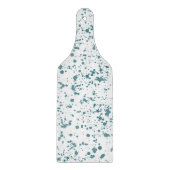 Glass Cutting Board - Teal Splashes & Splatters Schneidebrett (Vorderseite)