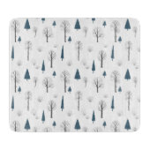 Glass Cutting Board - Winter Pattern Schneidebrett (Vorderseite)