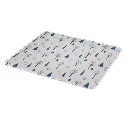 Glass Cutting Board - Winter Pattern Schneidebrett (Ecke)