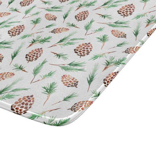 Glass Cutting Board - Winter Pattern Schneidebrett (Ecke)