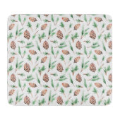 Glass Cutting Board - Winter Pattern Schneidebrett (Vorderseite)