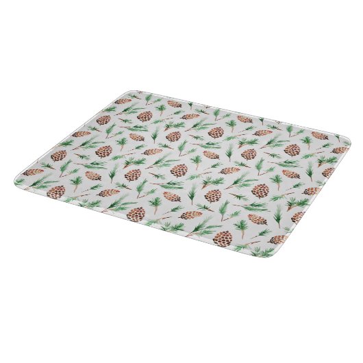 Glass Cutting Board - Winter Pattern Schneidebrett (Ecke)