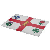 Glass cutting board with Flag of Montreal Schneidebrett (Ecke)